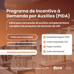 Edital para concessão de auxílios complementares a projetos de pesquisas de docentes da USP