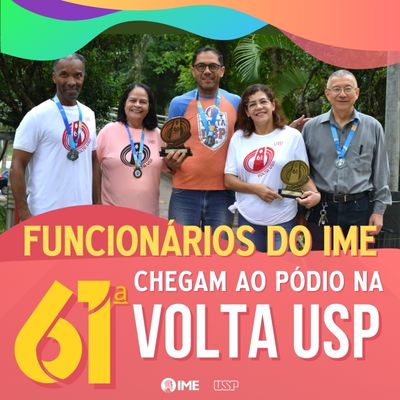 Funcionários do IME chegam ao pódio da 61ª Volta USP