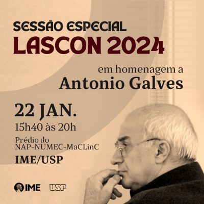 LASCON 2024 homenageia o Professor Antonio Galves