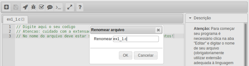digitando o nome do arquivo digitando o nome do arquivo